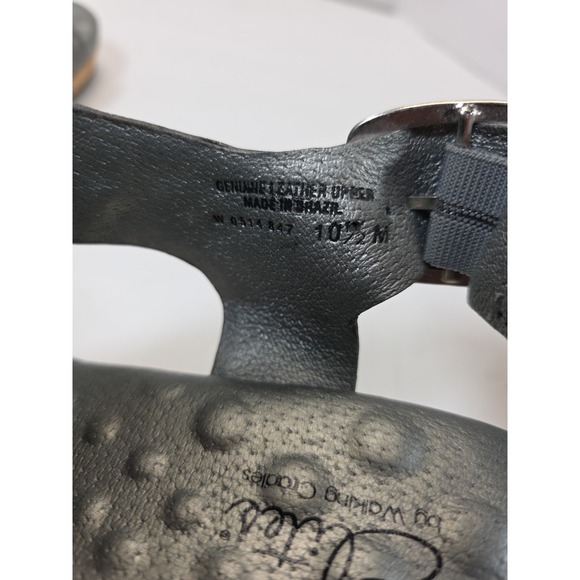 Elites by Walking Cradles Silver Open Toe Strappy Gladiator Wedg Sandal Sz 10.5 - Picture 13 of 14